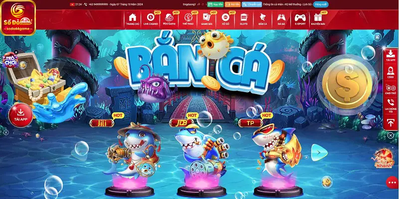 Sảnh TP bắn cá Sodo66 được nhiều game thủ tham gia